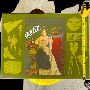 Vintage framed Coca Cola advertising. Circa 1904 “Lillian Russell”.